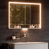 Зеркало-шкаф Keuco Royal Lumos 80 серебристое анодированное с подсветкой