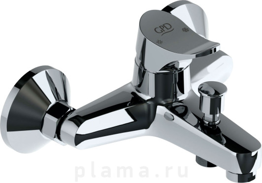 Смеситель GPD Florus MBB170 для ванны с душем plama.ru