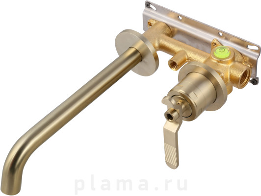 Смеситель Bronze de Luxe 1760's Loft 5530CG С ВНУТРЕННЕЙ ЧАСТЬЮ, для раковины, золото plama.ru
