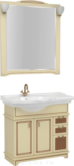 Мебель для ванной Aquanet Луис 90 бежевая L