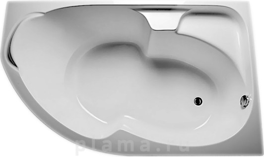 Акриловая ванна 1MarKa Diana R 170x105, с каркасом (уценка: выставочный экземпляр)