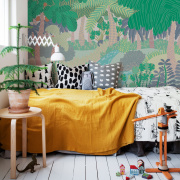 Цветные обои на растительную тематику для комнаты ребенка
