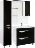 Зеркало-шкаф Bellezza Эйфория 80 R черный, с подсветкой