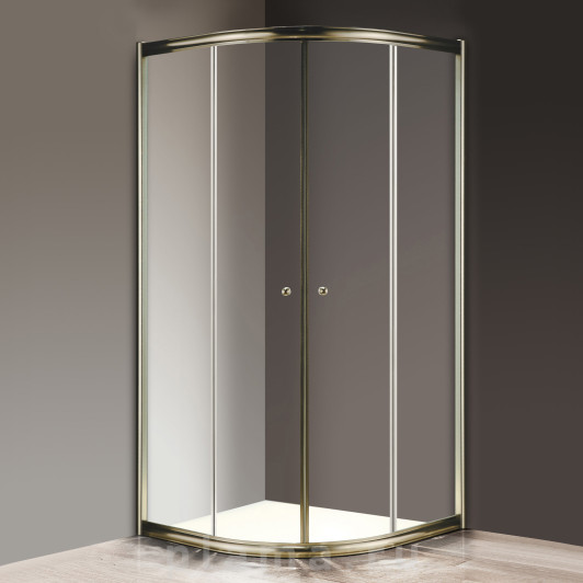 Душевой уголок Cezares Giubileo-R2-90 прозрачное стекло, бронза