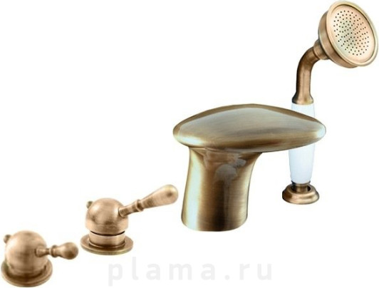 Смеситель Kolpa San Rav Slezak Cobra 100486 на борт ванны, бронза-антик plama.ru