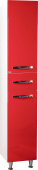 Шкаф-пенал Bellezza Рокко 35 красный с бельевой корзиной универсальный