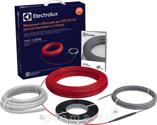 Теплый пол Electrolux Twin Cable ETC 2-17-1200 + терморегулятор