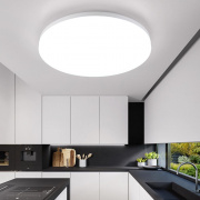 Потолочный круглый светильник "таблетка" в минималистичном стиле подходит для освещения кухни и обеденного стола