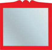Зеркало Bellezza Эстель 90 красное