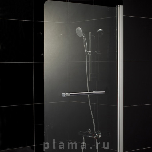 Шторка на ванну 1MarKa P-02 профиль хром, стекло прозрачное