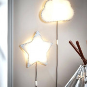 Настенные светильники с мягкими тканевыми плафонами могут выступать в качестве ночника в детской комнате
