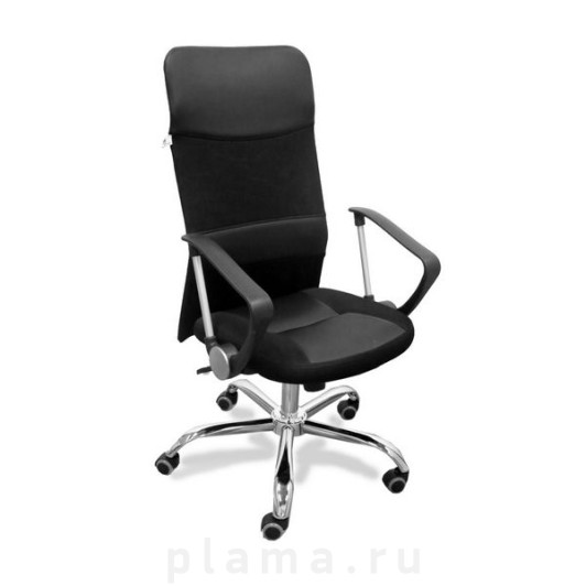 Офисное кресло Mirey Астра Астра А ЛЮКС РС900 ТОП хром, сетка черная