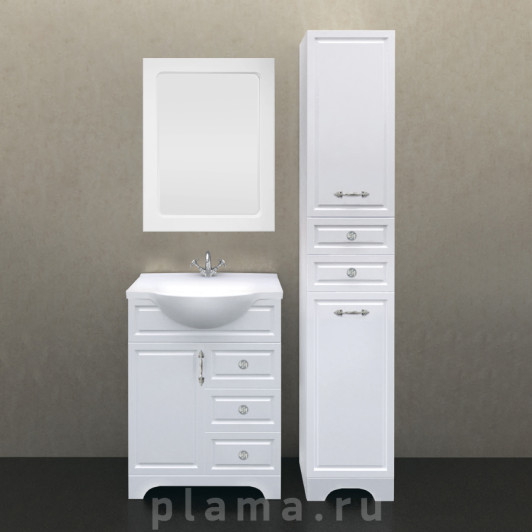 Мебель для ванной 1MarKa Прованс 65Н белый глянец