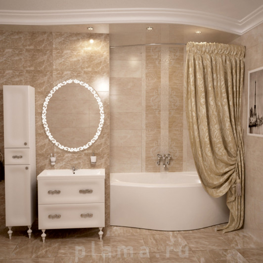 Штора для ванной Aima Design У37614 270x240, двойная, жемчужная