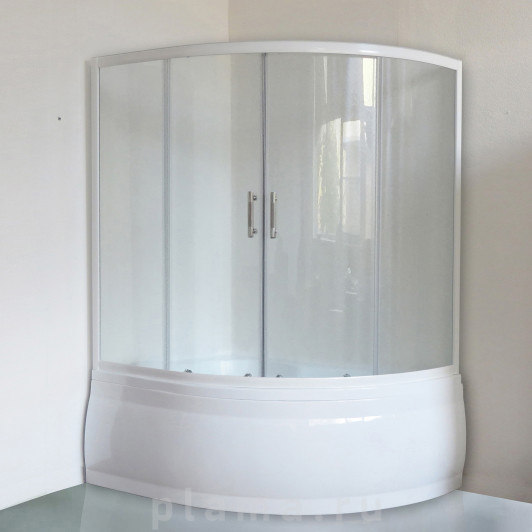 Шторка на ванну Royal Bath Alpine RB 150ALP-T 150 см, прозрачное стекло
