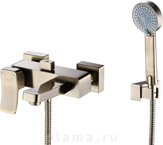 Смеситель Wasserkraft Exter 1601 для ванны с душем, светлая бронза plama.ru