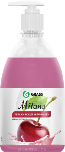 Жидкое мыло Grass Milana крем-мыло с дозатором, спелая черешня, 500 мл