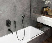 Смеситель Hansgrohe Vernis Blend 71449670 для ванны с душем, черный plama.ru