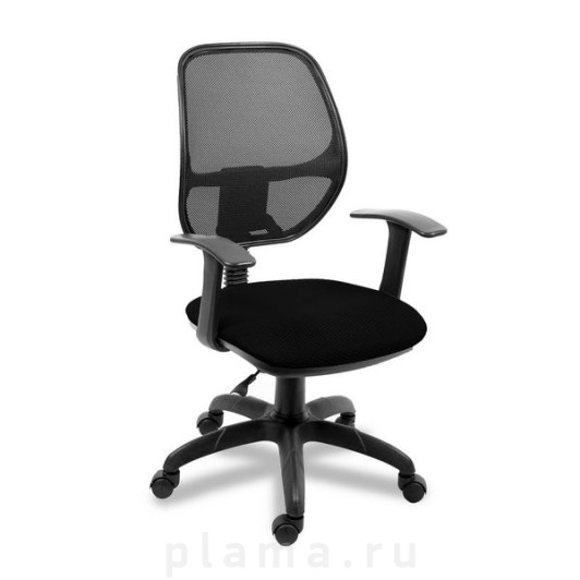 Офисное кресло Mirey Марс Марс Т комфорт, сетка черный, ткань ромб черный В-14