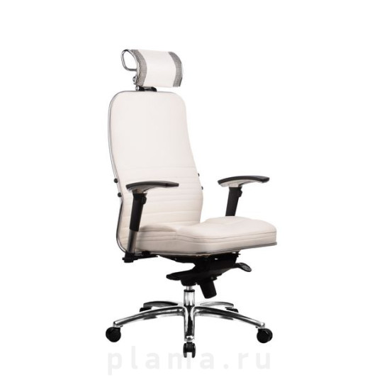 Офисное кресло кожаное белое Metta KL-3.02 Samurai KL-3.02 Белый Лебедь