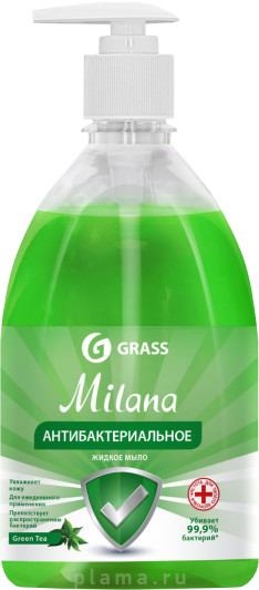 Жидкое мыло Grass Milana антибактериальное, Green Tea, 500 мл