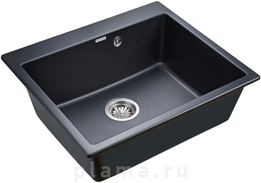 Мойка кухонная Paulmark Kante PM106052-BLM черный металлик