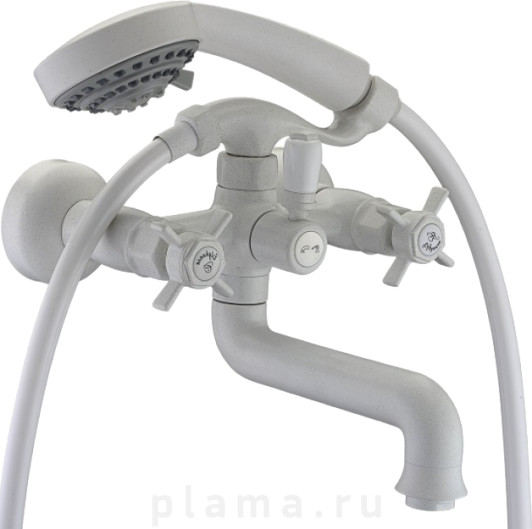 Смеситель Elghansa Praktic 2312660 stone white для ванны с душем plama.ru