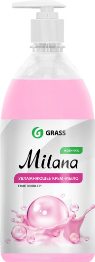 Жидкое мыло Grass Milana крем-мыло с дозатором, fruit bubbles, 1 л