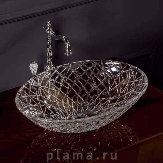 Мебельная раковина Armadi Art NeoArt хрустальная, прозрачная