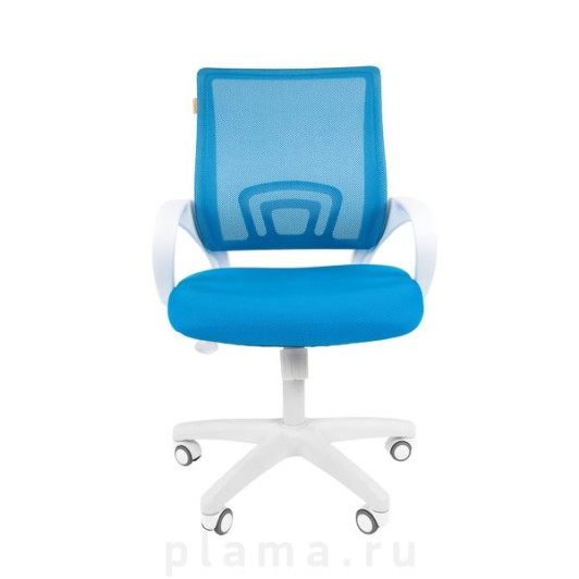 Офисное кресло голубое Тайпит 696 белый пластик 7022785