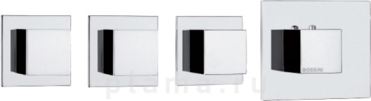 Термостат Bossini Cube 3 Outlets LP Z032205 для ванны с душем, хром plama.ru