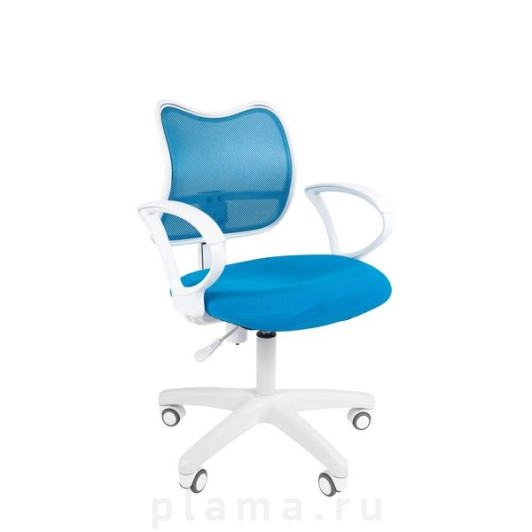 Офисное кресло голубое Тайпит 450 LT белый пластик 7022786
