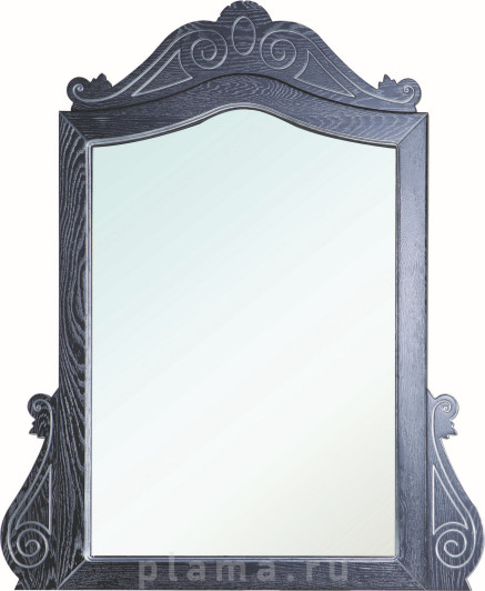 Зеркало Bellezza Аврора 115 черное патина серебро