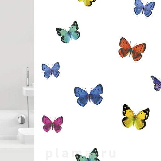 Штора для ванной Bacchetta Papillons 180х200