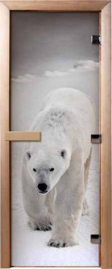Дверь для бани и сауны Банные штучки 32678 Белый медведь 190х70
