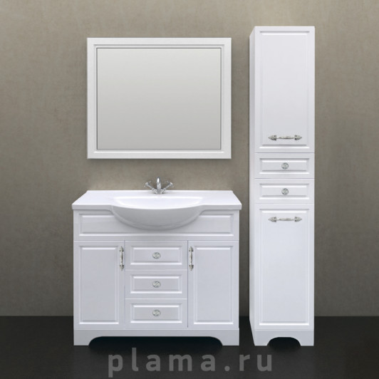 Мебель для ванной 1MarKa Прованс 105Н белый глянец