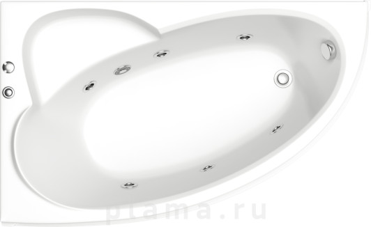 Акриловая ванна Bas Сагра 160 см L с г/м
