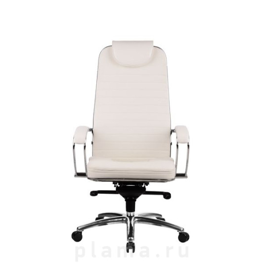 Офисное кресло кожаное белое Metta KL-1.02 Samurai KL-1.02 White Swan
