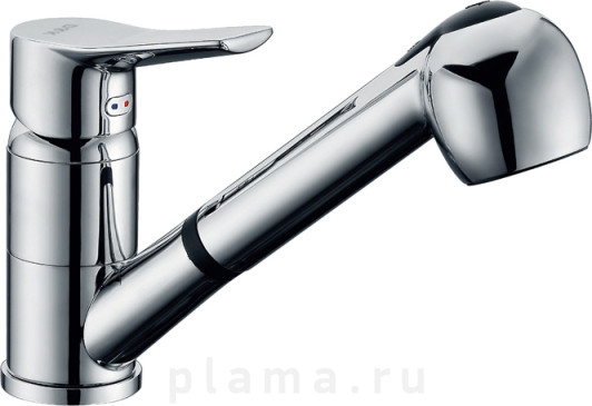 Смеситель D&K Mosel Rhein DA1262501 для кухонной мойки, с вытяжным  душем plama.ru