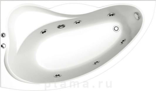 Акриловая ванна Bas Вектра 150 см L с г/м